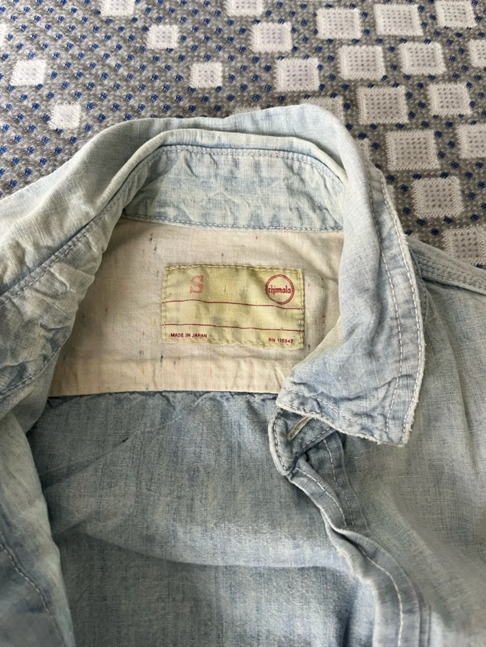 Vintage Light Wash Denim Shirt - Women's Light Blue Casual Button-Up - Picture 8 of 12